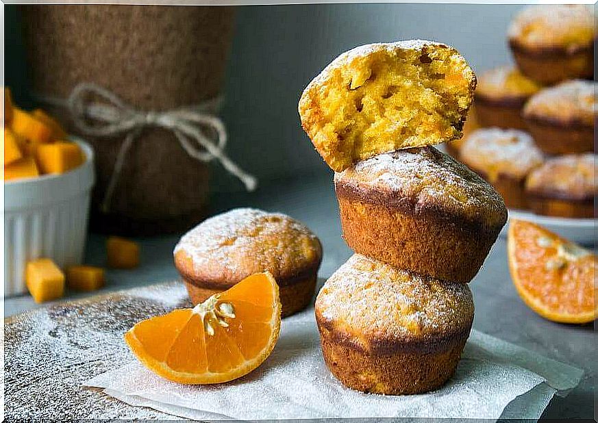 2 recipes for light orange muffins